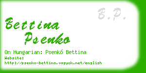 bettina psenko business card